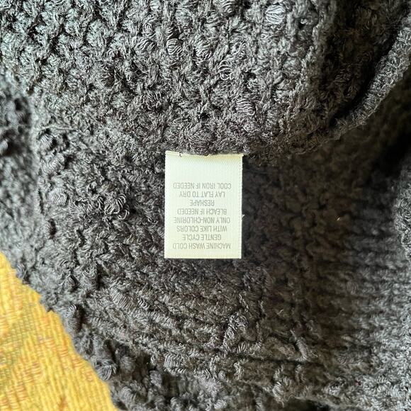 CJ Banks Cardigan Jacket Size X/14W Black Boucle' Collar Nubby Knit Sweater NWT - Picture 5 of 5